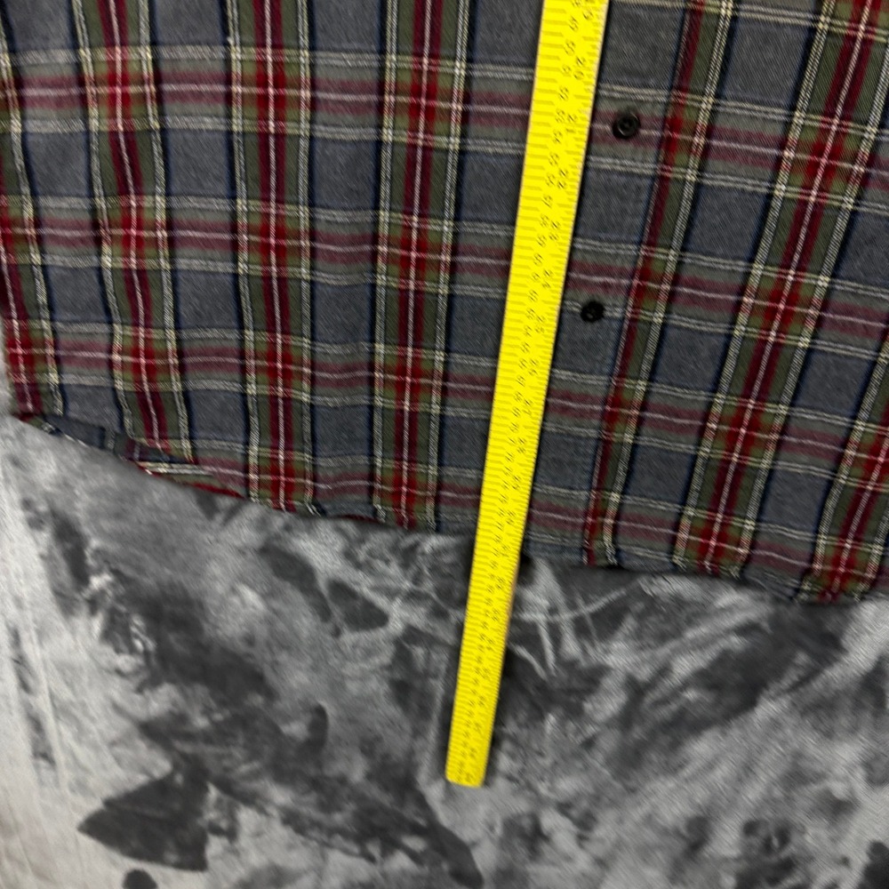 L.L. Bean Flannel Shirt Mens XL Grey Plaid Traditional Fit Long Sleeve Cotton - Picture 5 of 8